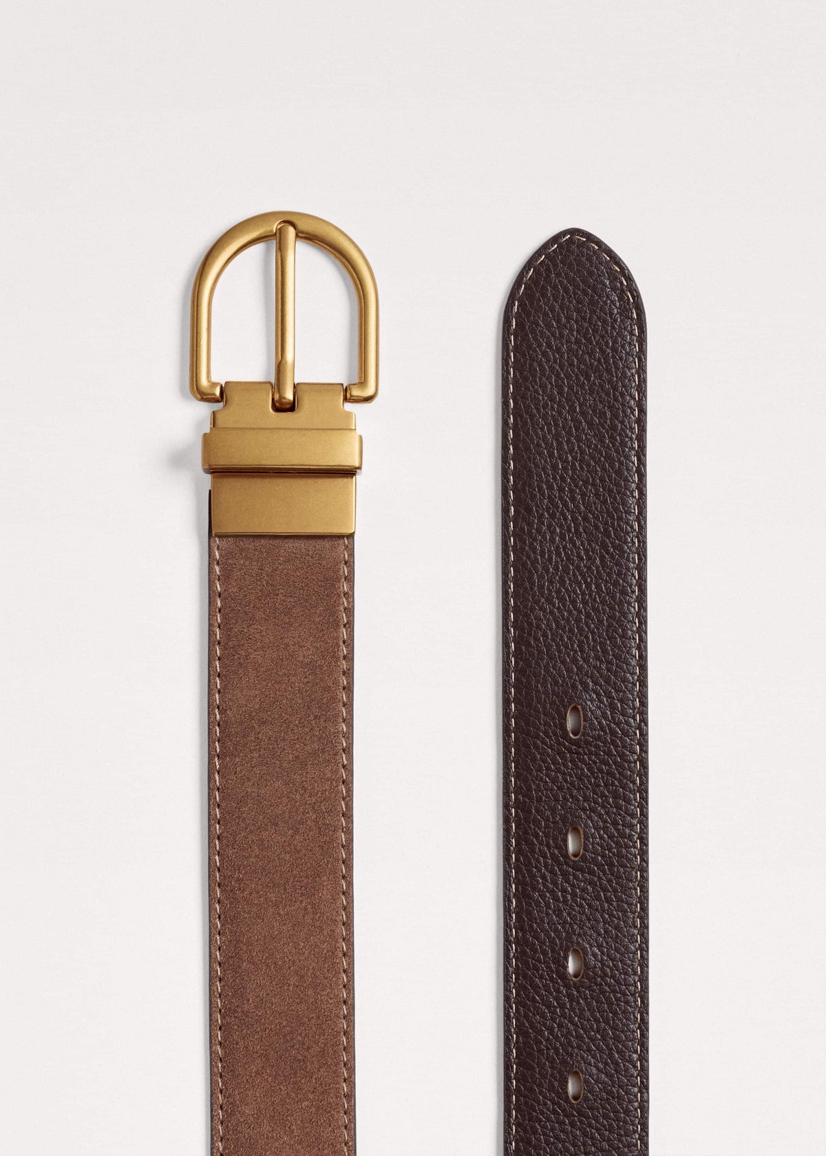 ME+EM Brown Classic Round Reversible Belt