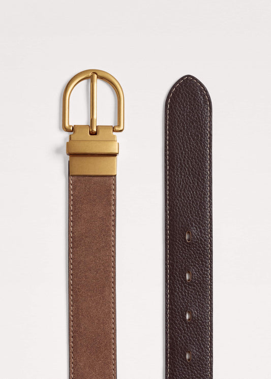 ME+EM Brown Classic Round Reversible Belt