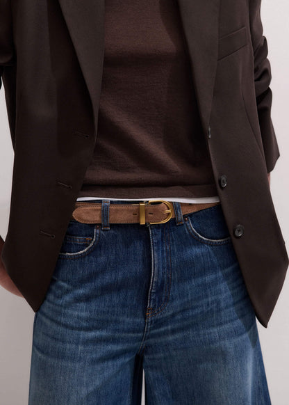 ME+EM Brown Classic Round Reversible Belt