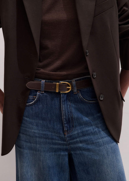 ME+EM Brown Classic Round Reversible Belt