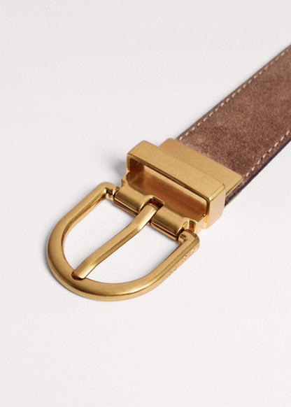 ME+EM Brown Classic Round Reversible Belt