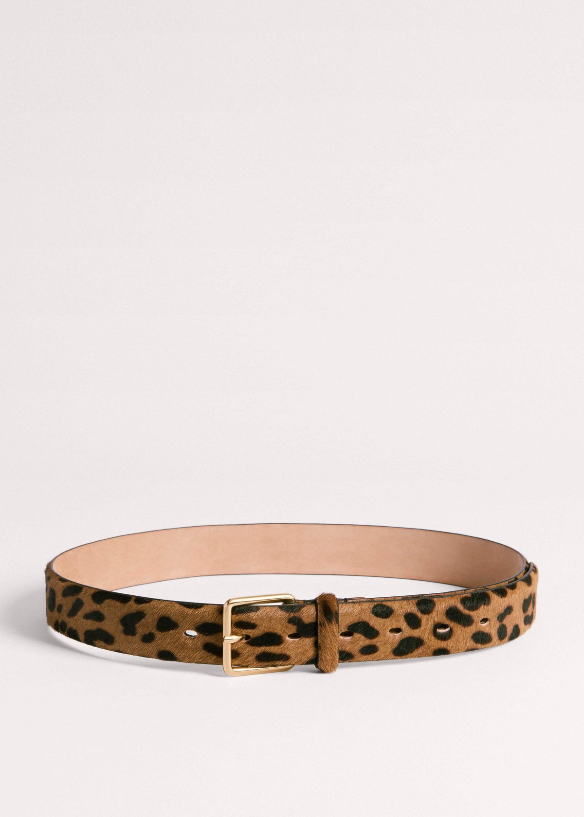 ME+EM Brown Leopard Print Classic Belt