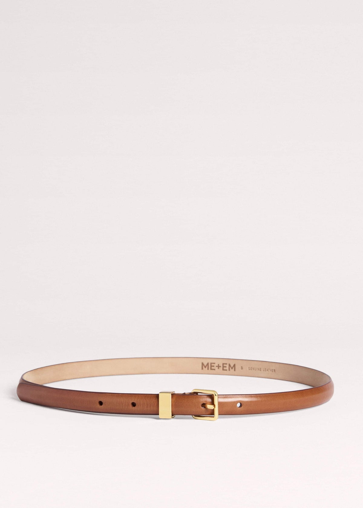 ME+EM Brown Skinny Belt