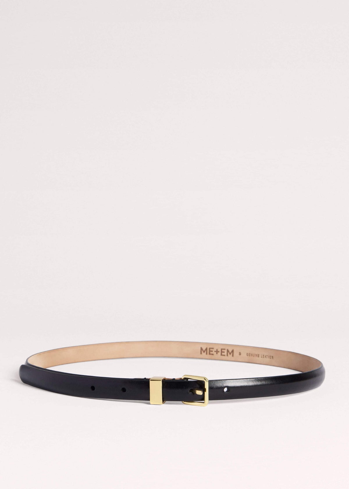 ME+EM Black Skinny Belt