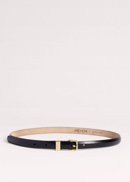 ME+EM Black Skinny Belt