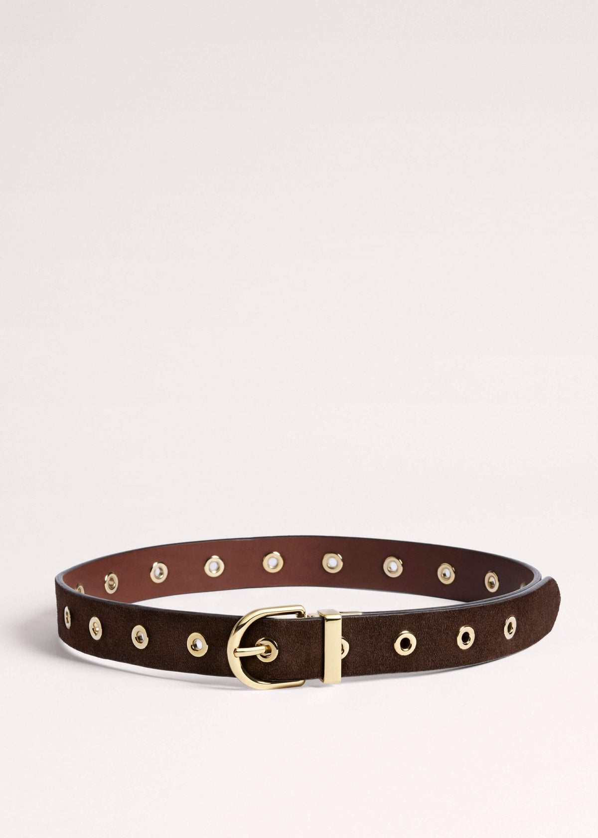 ME+EM Brown Eyelet Reversible Belt