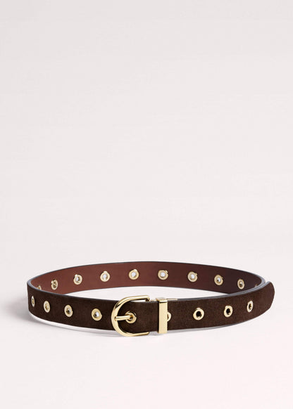 ME+EM Brown Eyelet Reversible Belt