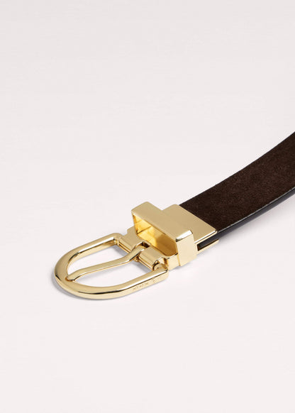 ME+EM Brown Eyelet Reversible Belt