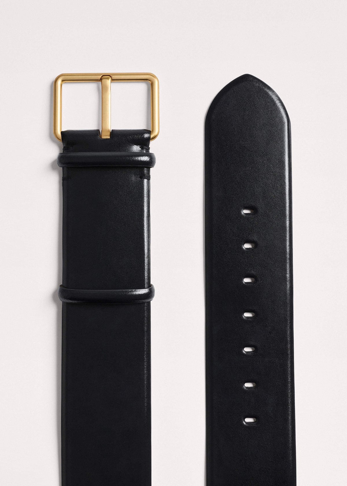 ME+EM Black Extra Wide Waisted Belt