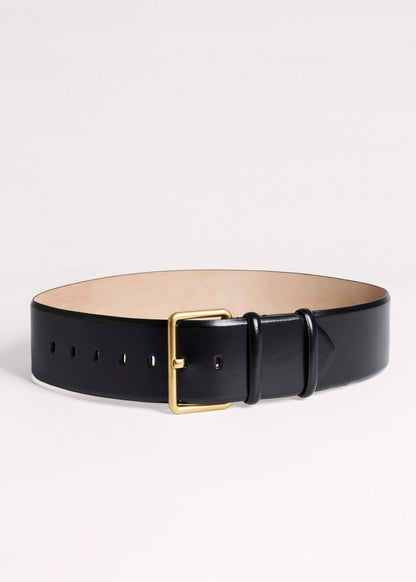 ME+EM Black Extra Wide Waisted Belt