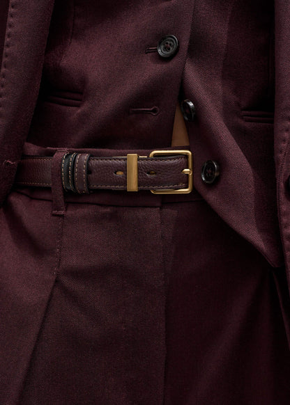 ME+EM Red Leather Reversible Belt
