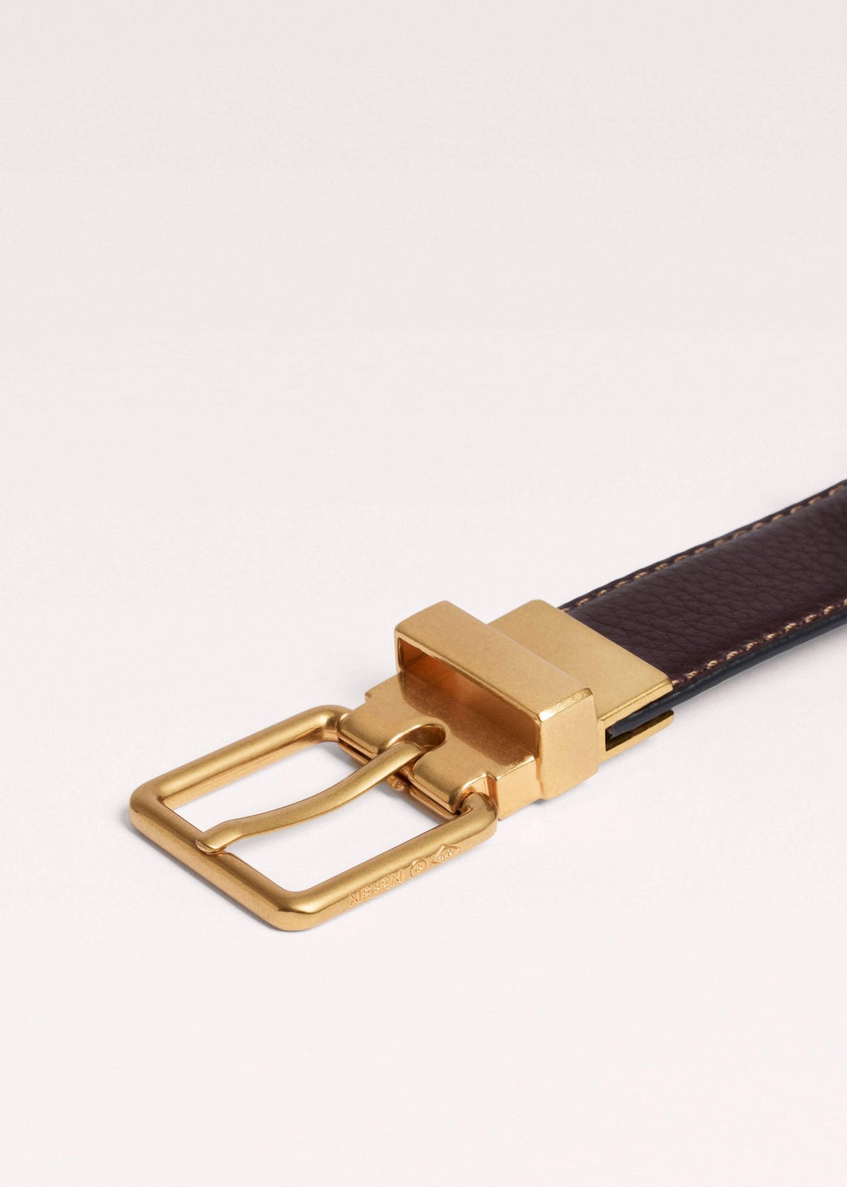 ME+EM Red Leather Reversible Belt