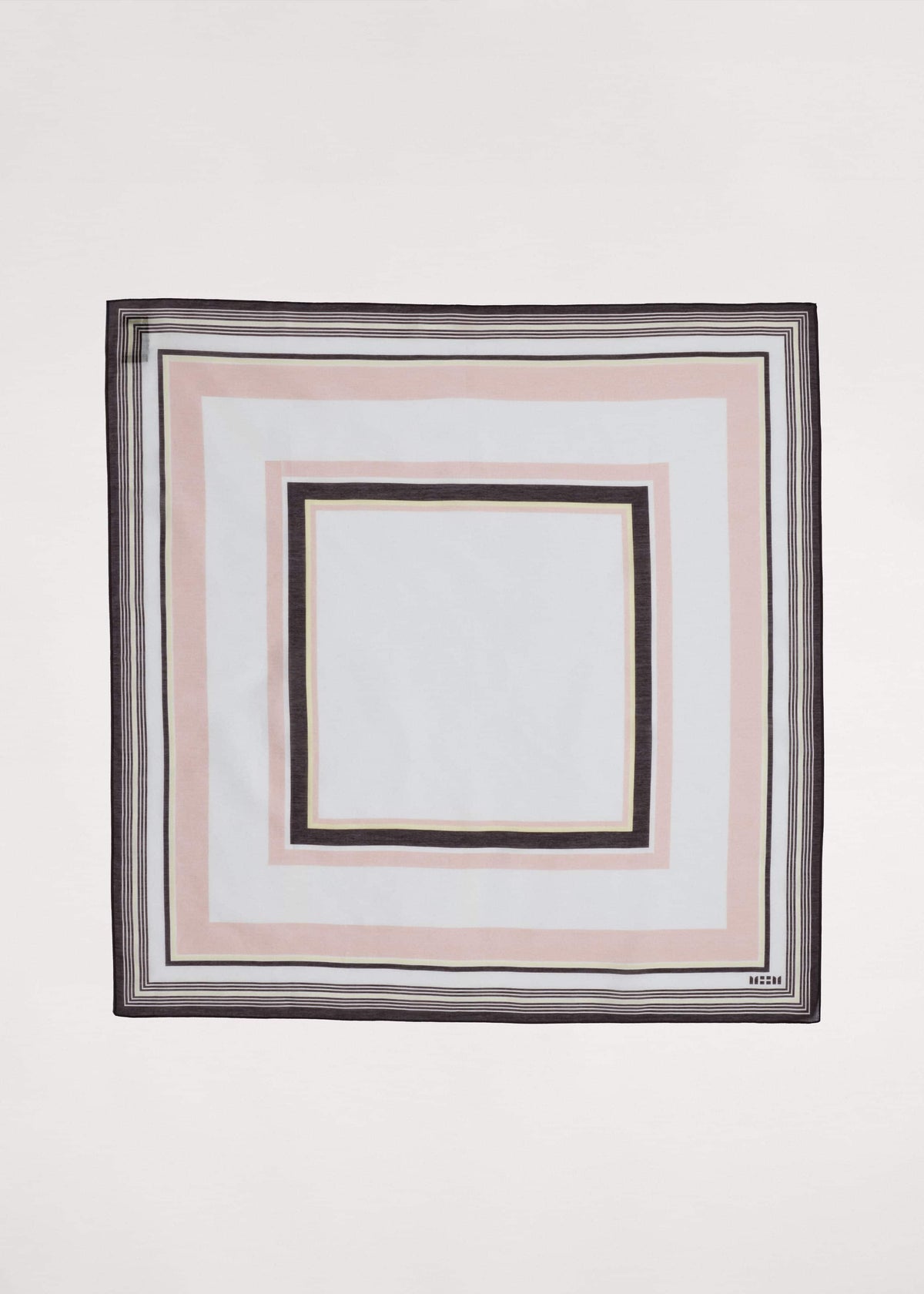 ME+EM Pink Multi Stripe Border Scarf