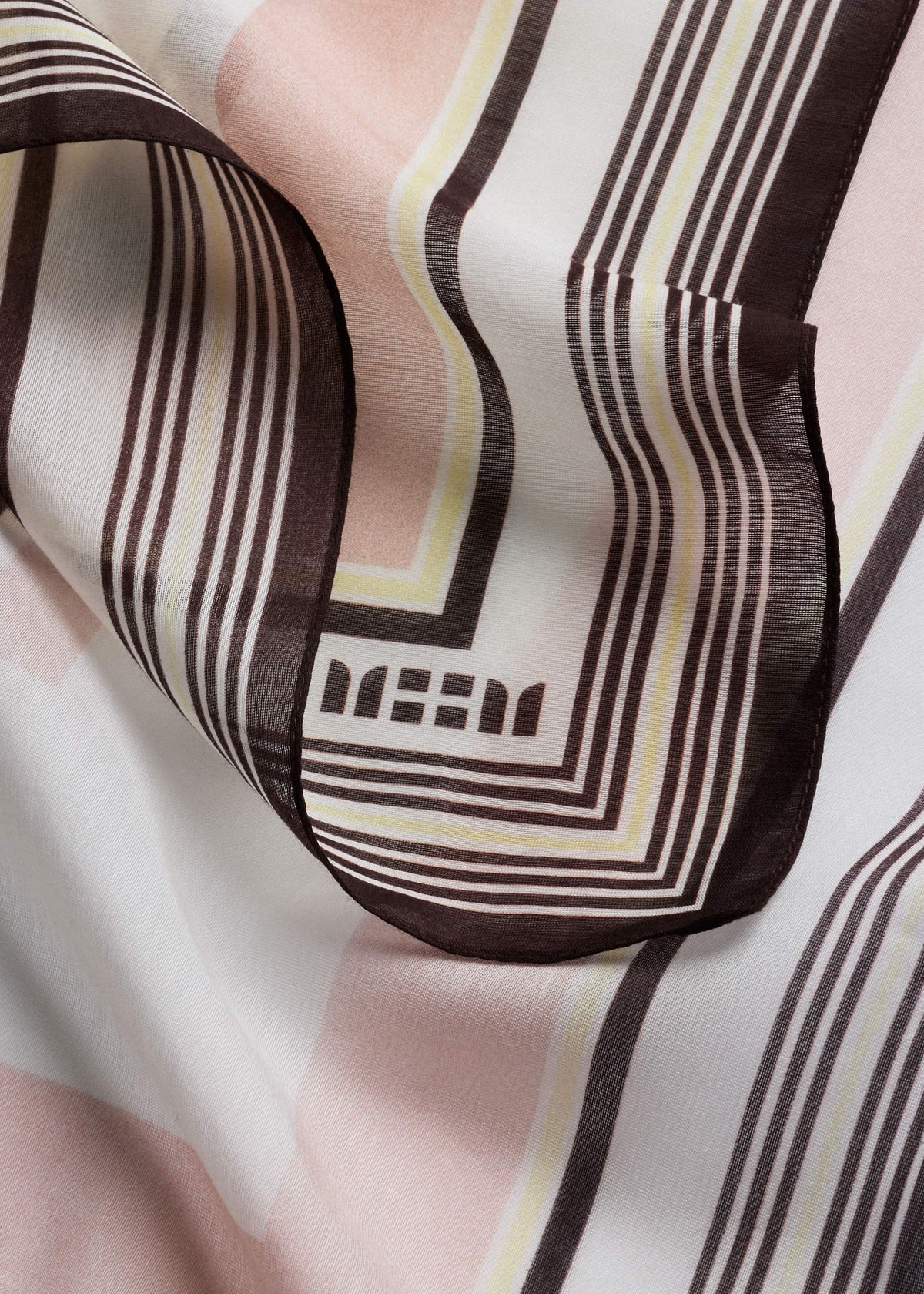 ME+EM Pink Multi Stripe Border Scarf