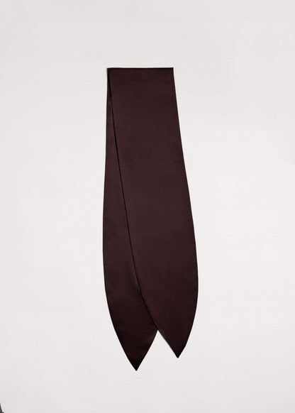 ME+EM Brown Silk Satin Evening Scarf