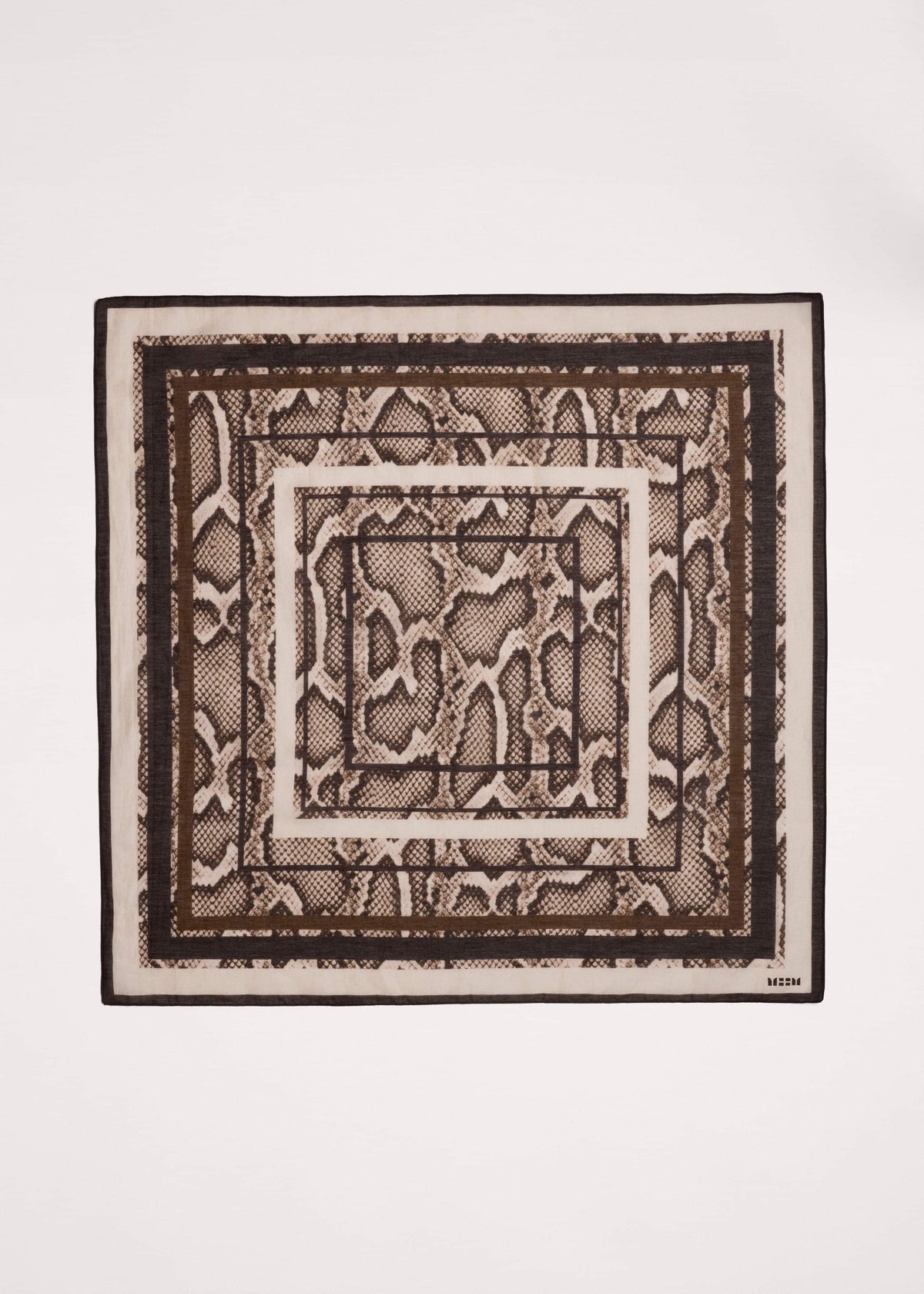 ME+EM Snake Print Border Scarf