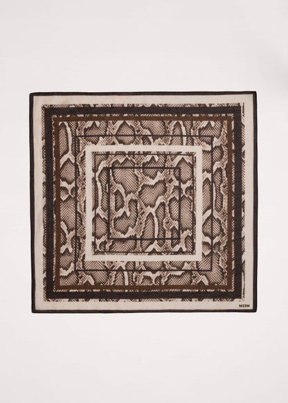 ME+EM Snake Print Border Scarf