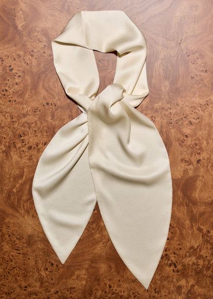 ME+EM Cream Silk Satin Evening Scarf