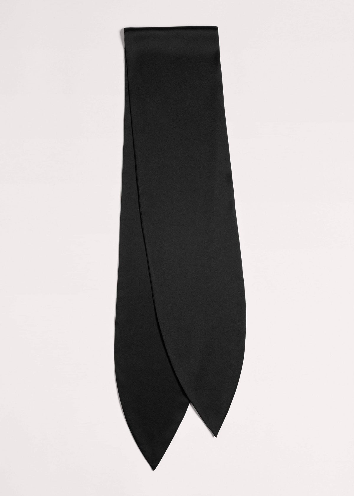 ME+EM Black Silk Satin Evening Scarf