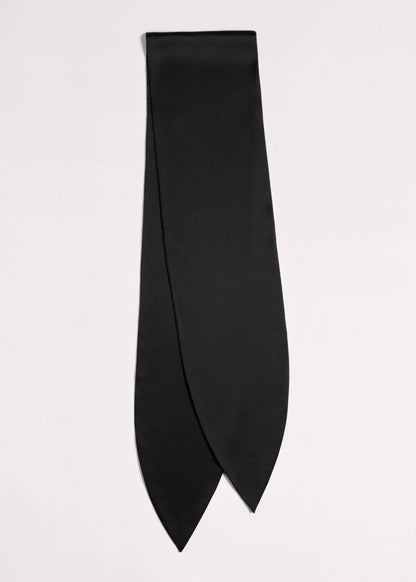 ME+EM Black Silk Satin Evening Scarf