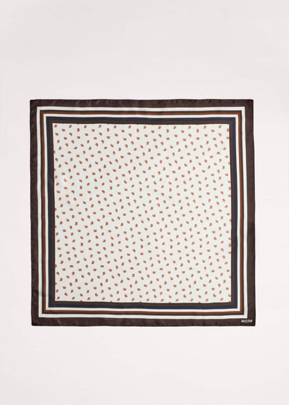 ME+EM Cream Spaced Paisley Print Silk Scarf
