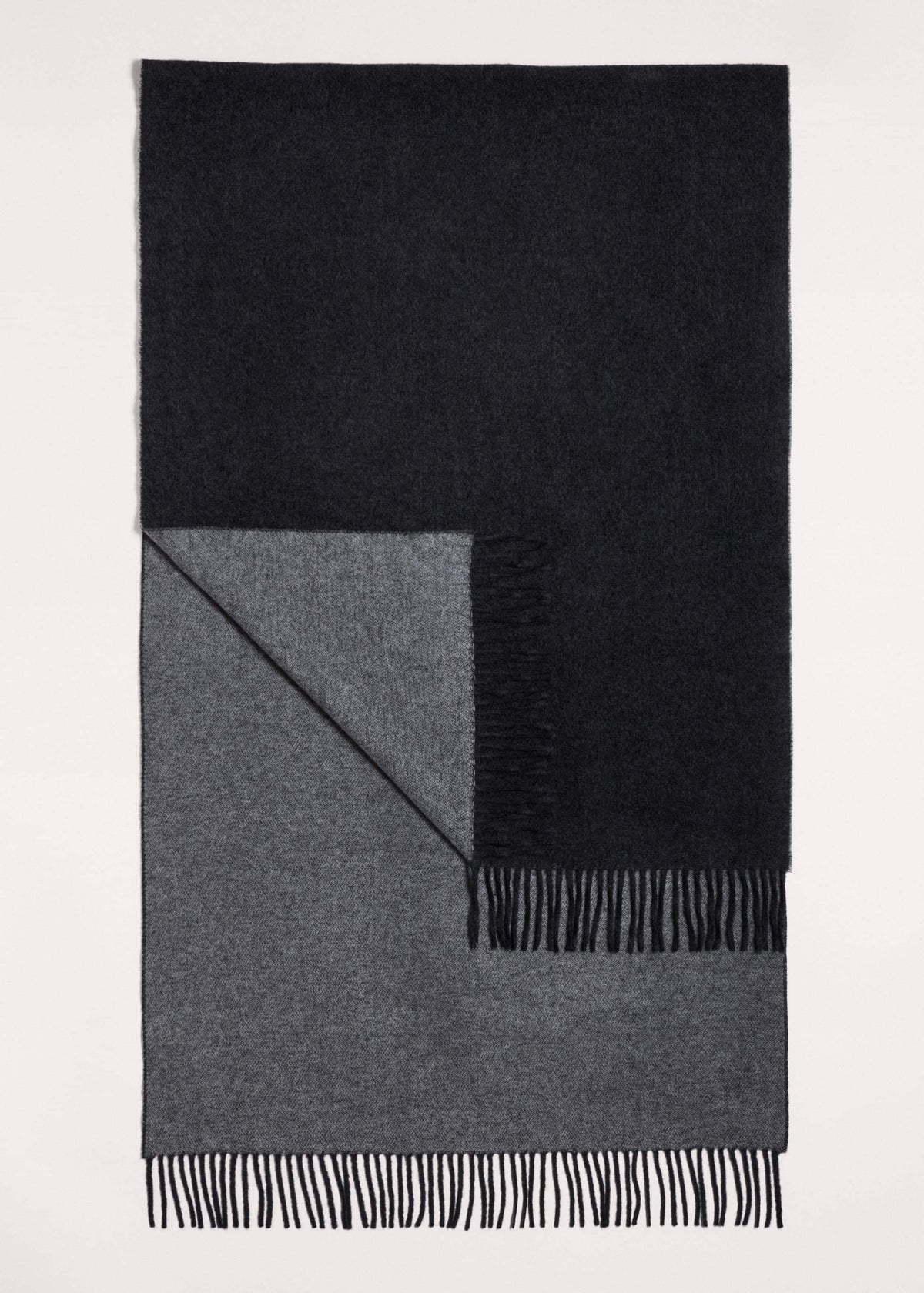 ME+EM Gray Cashmere Blend Travel Scarf