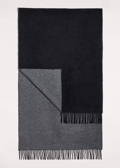 ME+EM Gray Cashmere Blend Travel Scarf