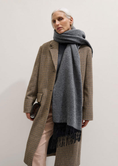 ME+EM Gray Cashmere Blend Travel Scarf
