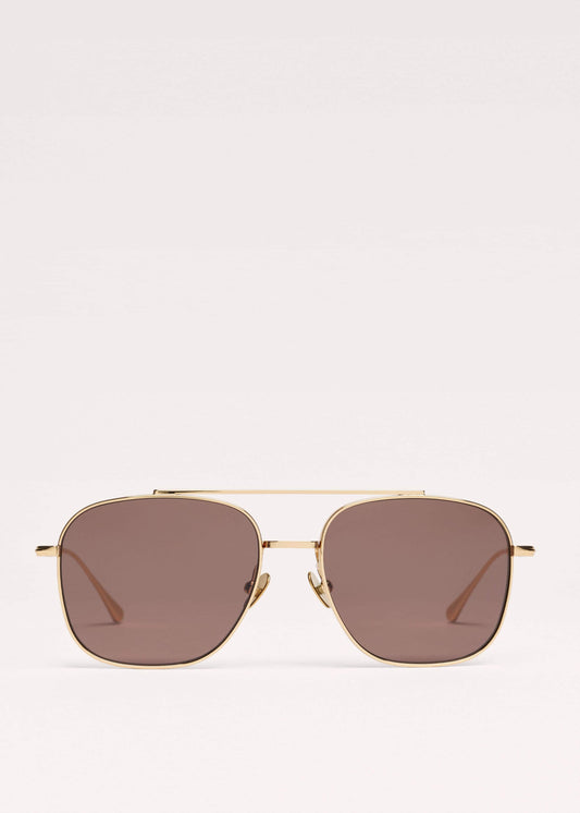 ME+EM Chocolate Brown Aviator Sunglasses