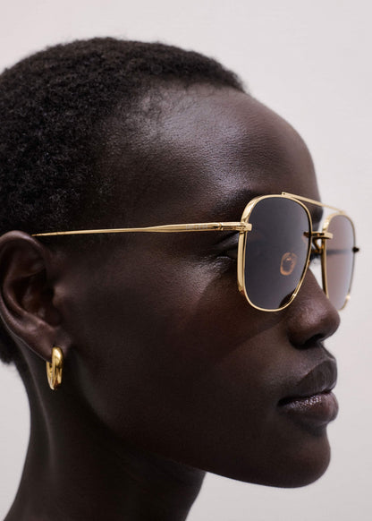 ME+EM Chocolate Brown Aviator Sunglasses