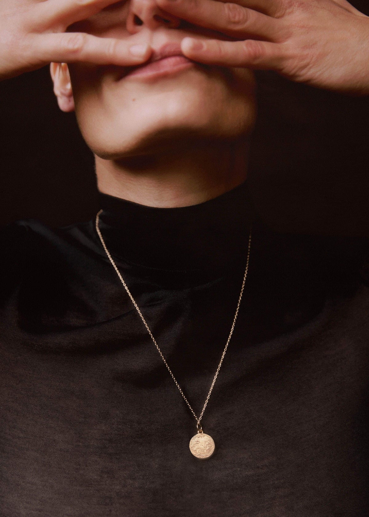 ME+EM Gold Medium Leone Necklace