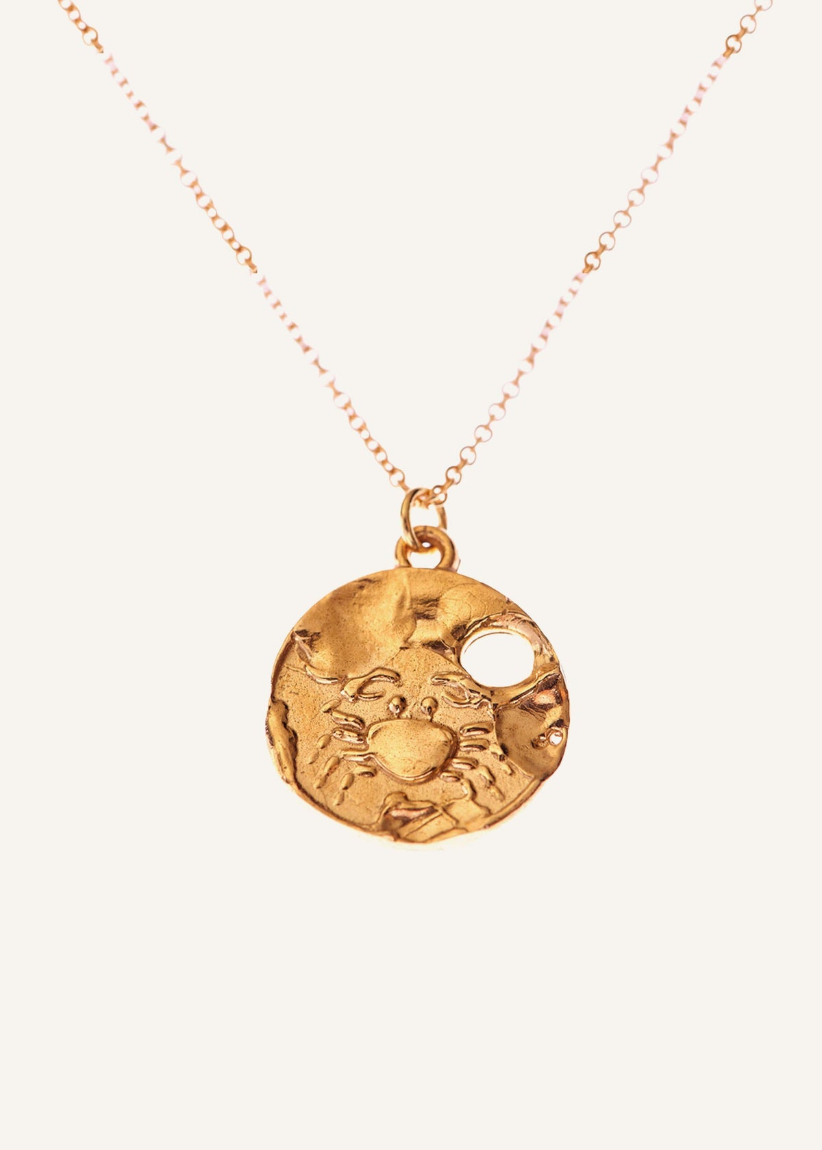 ME+EM Gold Cancer Necklace