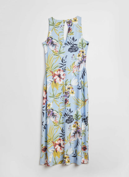 Women Floral Print Maxi Dress Blue Pattern | Melanie Lyne