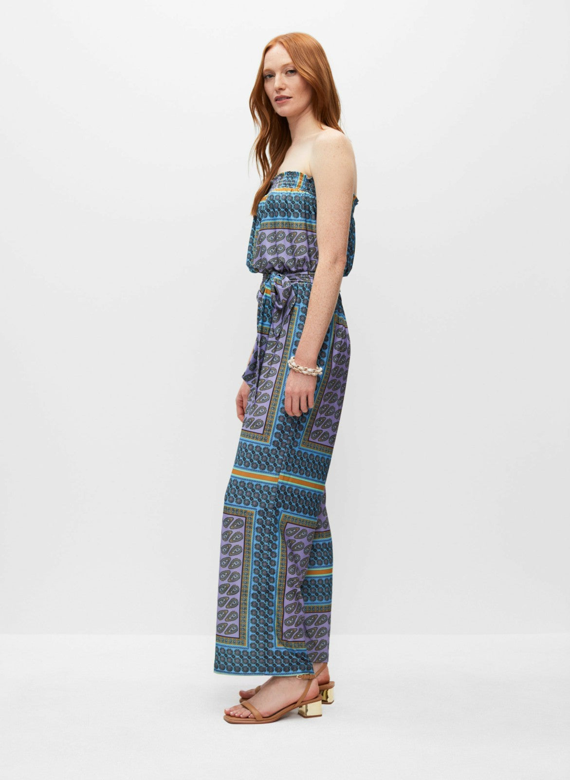 Women Patchwork Print Jumpsuit Multicolour | Melanie Lyne