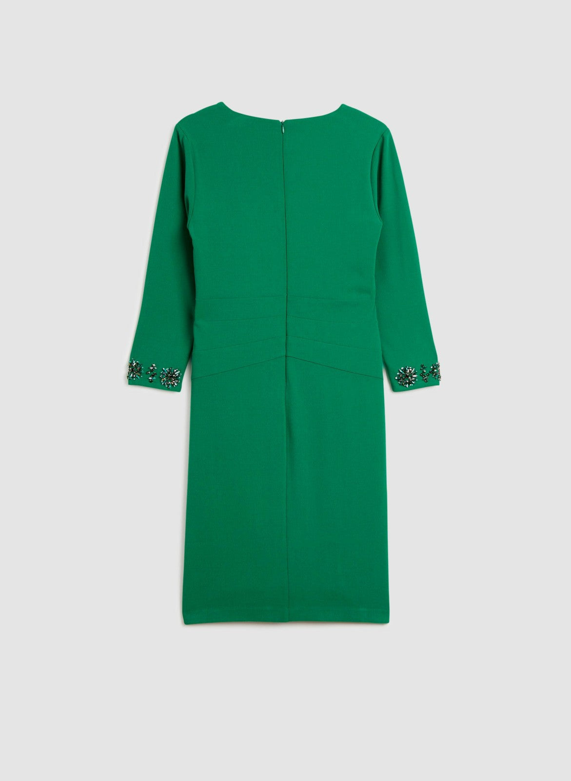 Women Jewel Trim Flounce Dress Palm Leaf | Melanie Lyne