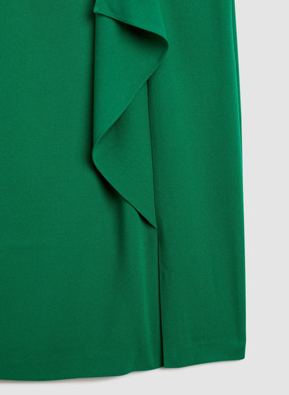 Women Jewel Trim Flounce Dress Palm Leaf | Melanie Lyne