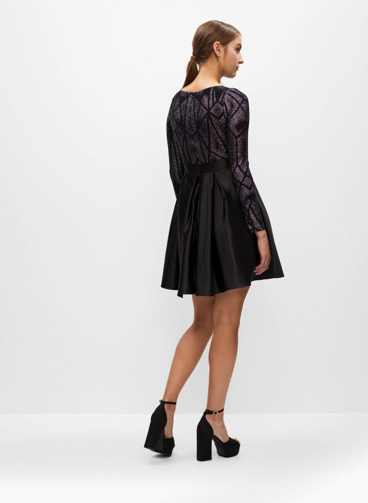 Women Shimmer Dress Black Pattern | Melanie Lyne