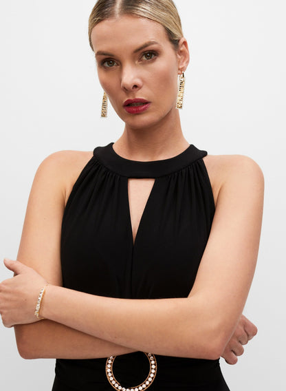 Women Joseph Ribkoff - Ring Detail Jumpsuit Black | Melanie Lyne