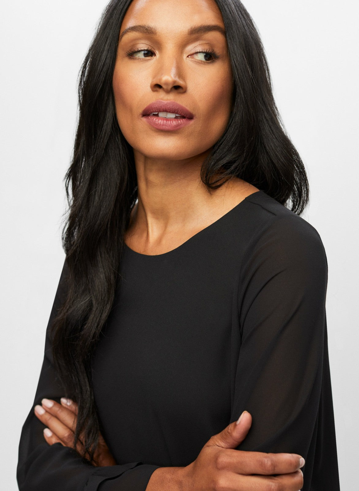 Women Bell Sleeve Cocktail Dress Black | Melanie Lyne
