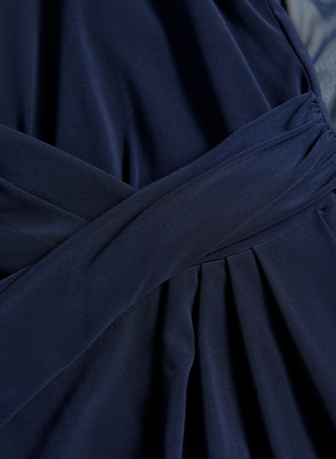 Women Chiffon Capelet Dress Navy Blue | Melanie Lyne