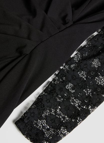Women Lace Sleeve Dress Black | Melanie Lyne