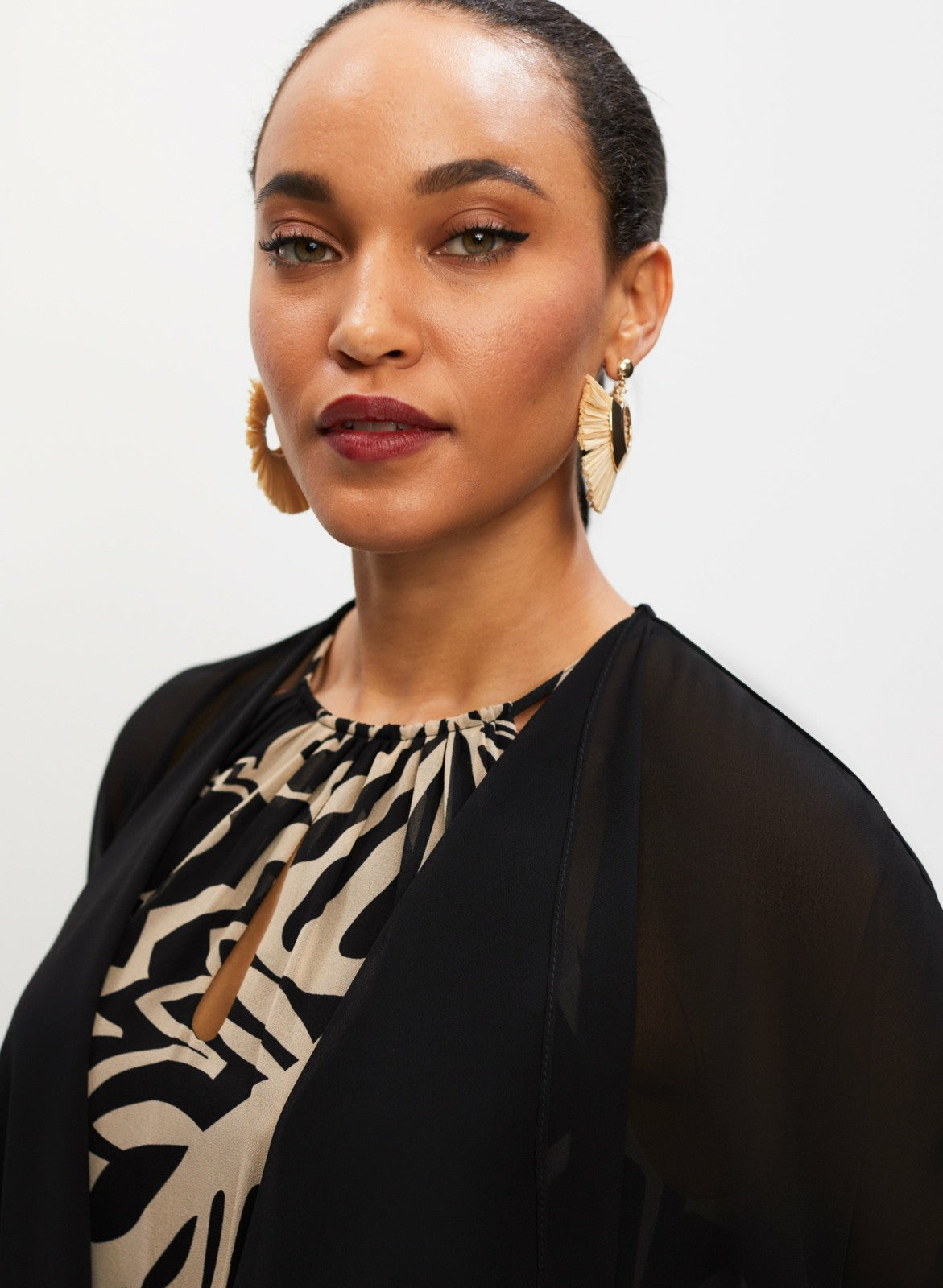Women Slit Detail Bolero Black | Melanie Lyne