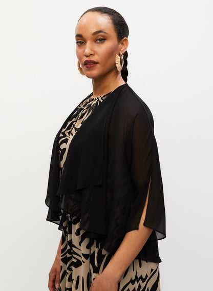 Women Slit Detail Bolero Black | Melanie Lyne