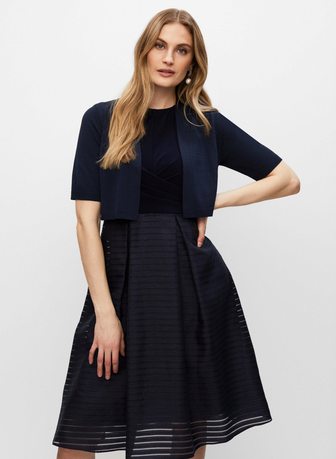 Women Knit Elbow Sleeve Bolero Night Sky | Melanie Lyne