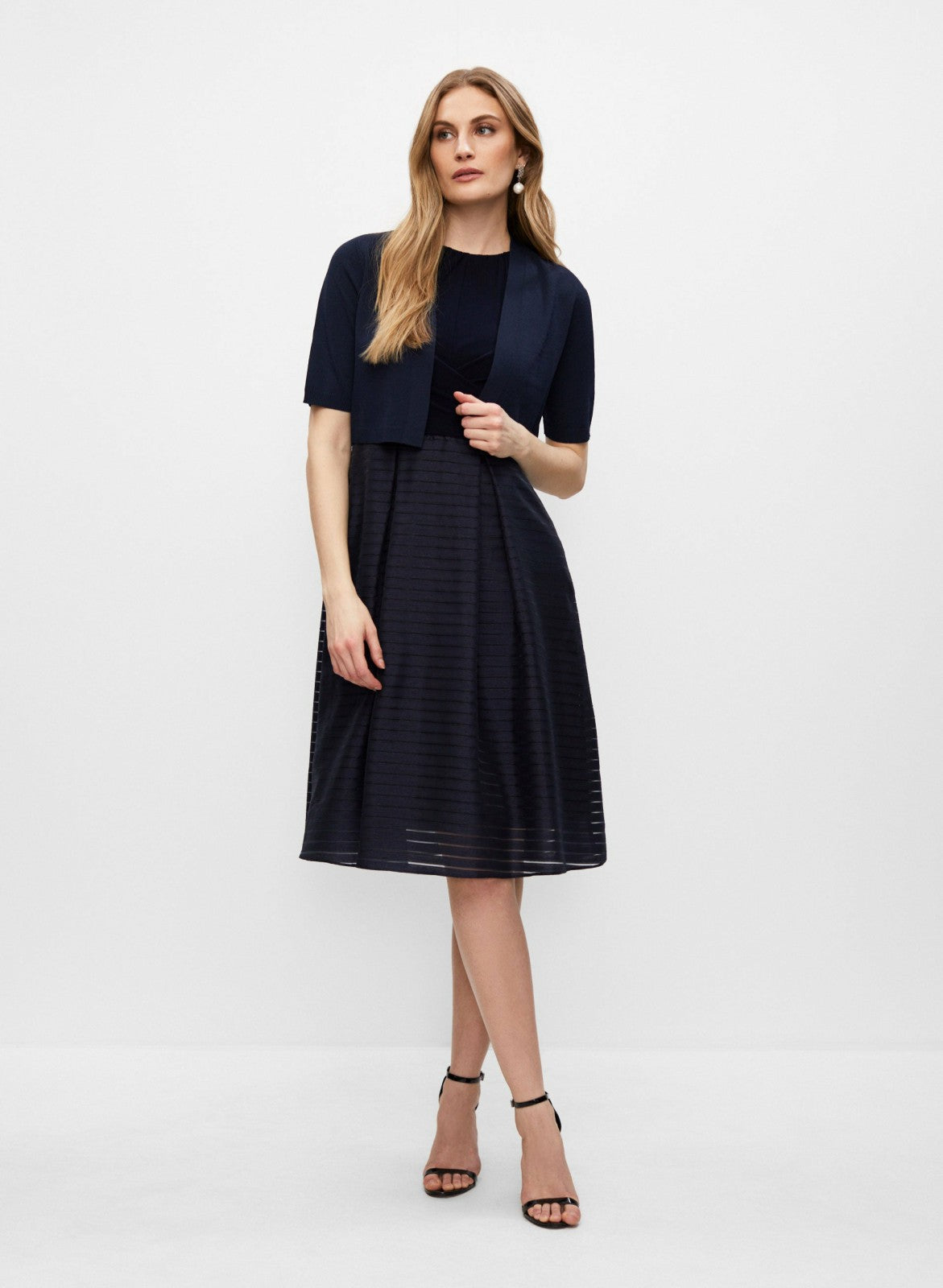 Women Knit Elbow Sleeve Bolero Night Sky | Melanie Lyne