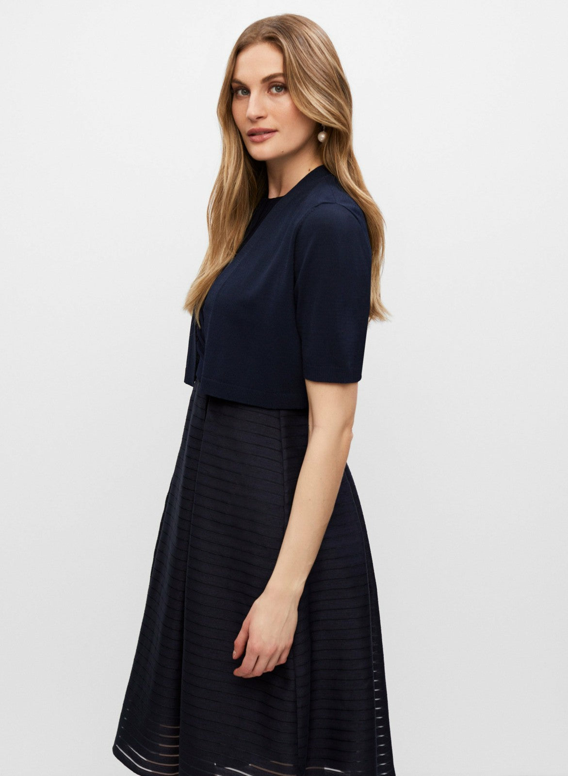 Women Knit Elbow Sleeve Bolero Night Sky | Melanie Lyne
