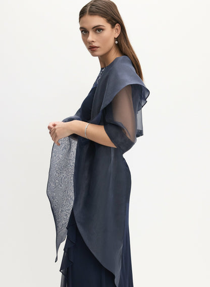 Women Oversized Tie Detail Bolero Night Sky | Melanie Lyne