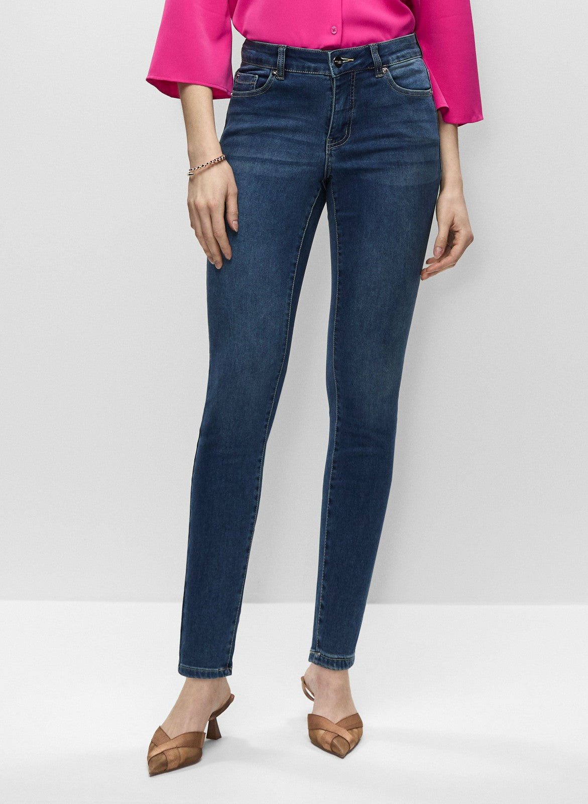 Women Slim Leg Jeans Dark Blue | Melanie Lyne