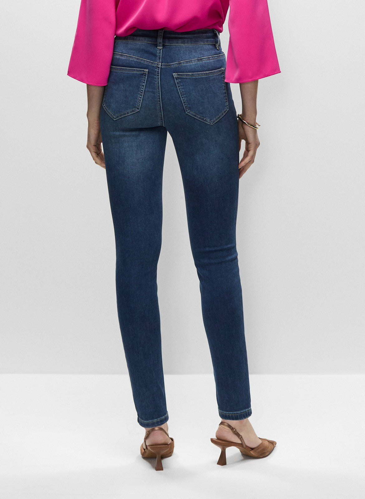 Women Slim Leg Jeans Dark Blue | Melanie Lyne