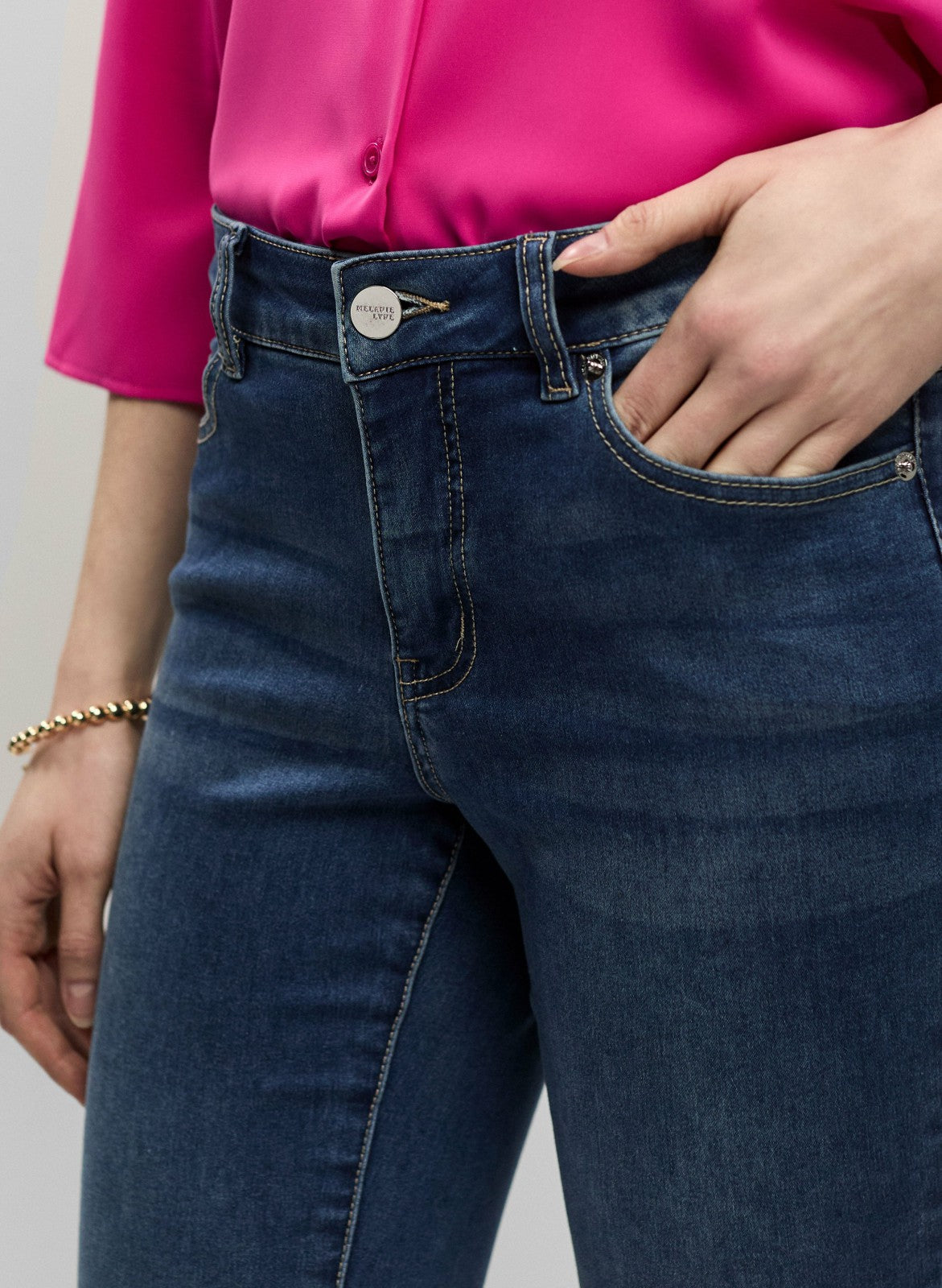 Women Slim Leg Jeans Dark Blue | Melanie Lyne
